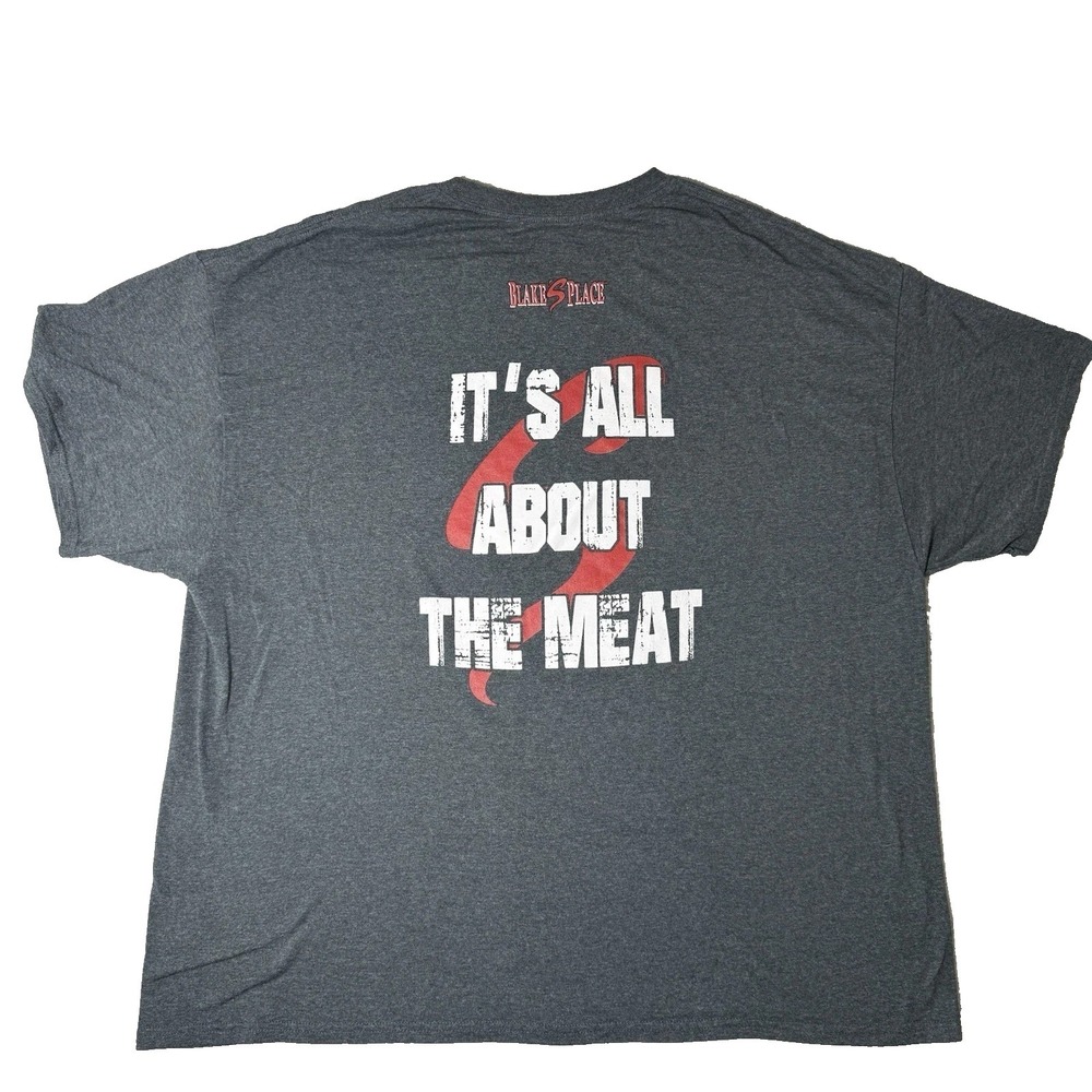 Blake's Place Beast Master BBQ Men's T Shirt 3XL Gray Graphic Meat Tee‎ OC CA